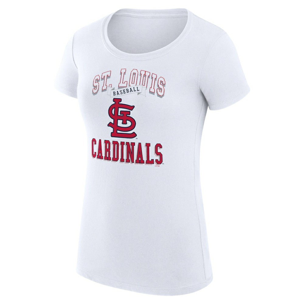 St. Louis Cardinals G-III 4Her by Carl Banks Women's Super-Slim Fit Lightweight Team Logo Graphic T-Shirt - White T-shirts
