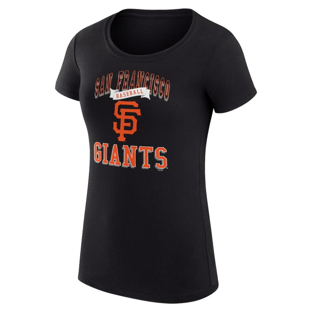 San Francisco Giants G-III 4Her by Carl Banks Women's Super-Slim Fit Lightweight Team Logo Graphic T-Shirt - Black T-shirts