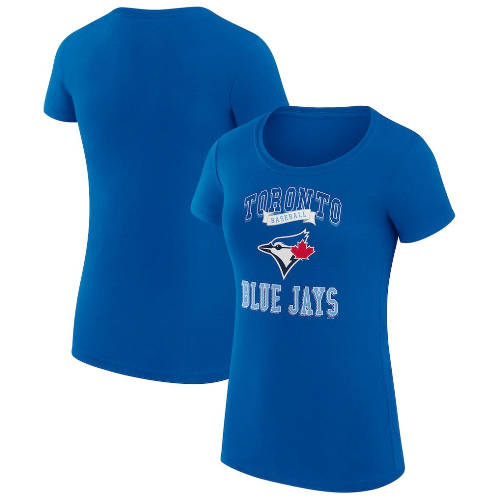 Toronto Blue Jays G-III 4Her by Carl Banks Women's Super-Slim Fit Lightweight Team Logo Graphic T-Shirt - Royal T-shirts