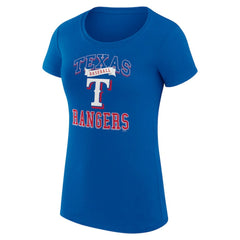 Texas Rangers G-III 4Her by Carl Banks Women's Super-Slim Fit Lightweight Team Logo Graphic T-Shirt - Royal T-shirts