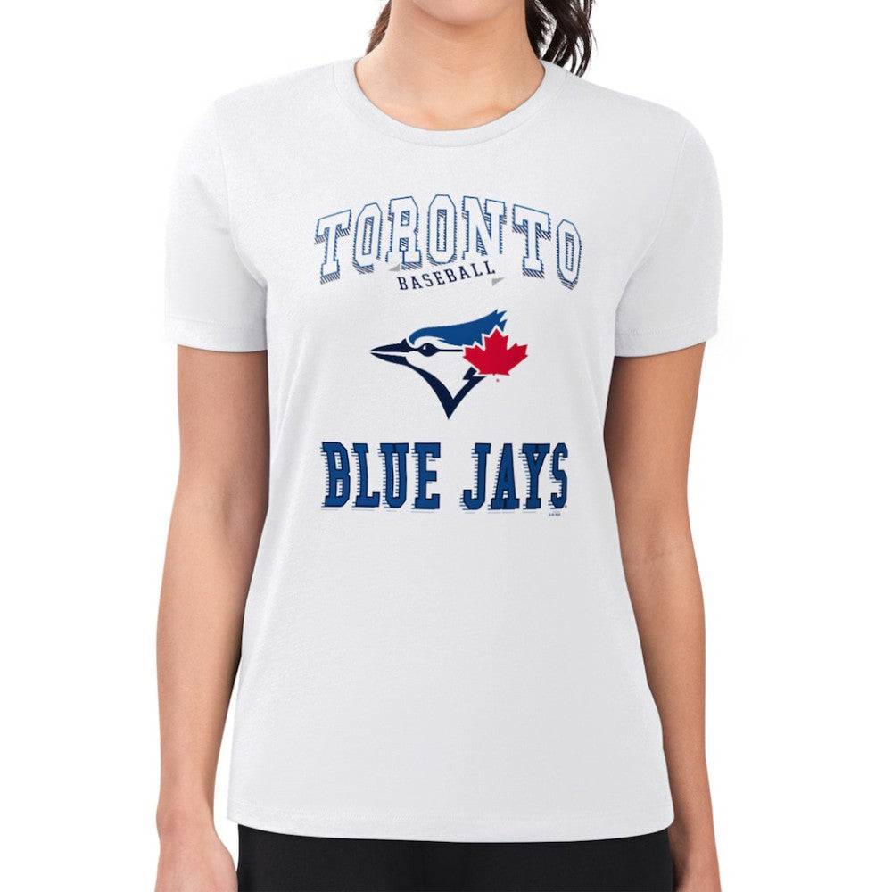 Toronto Blue Jays G-III 4Her by Carl Banks Women's Super-Slim Fit Lightweight Team Logo Graphic T-Shirt - White T-shirts