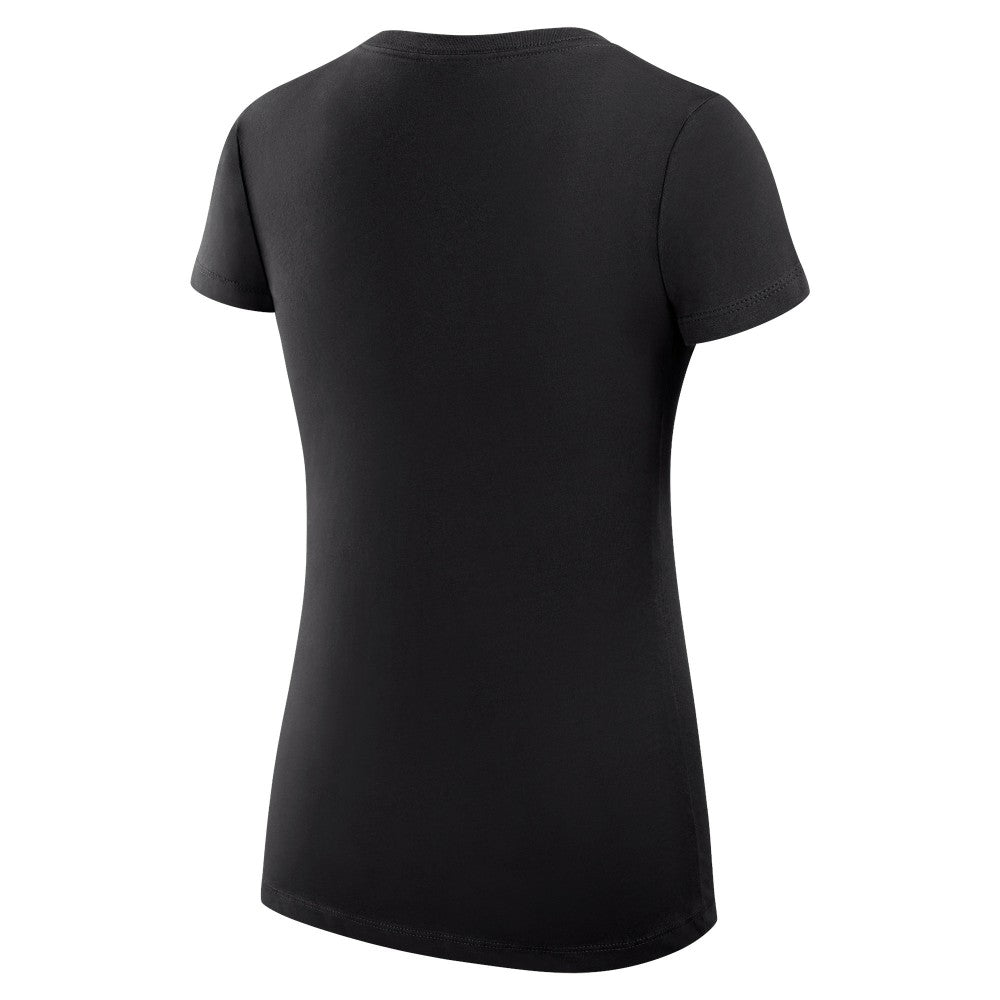Cincinnati Reds G-III 4Her by Carl Banks Women's Super-Slim Fit Lightweight Team Logo Graphic V-Neck T-Shirt - Black T-shirts