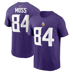 Randy Moss Minnesota Vikings Retired Player Name & Number T-Shirt Purple