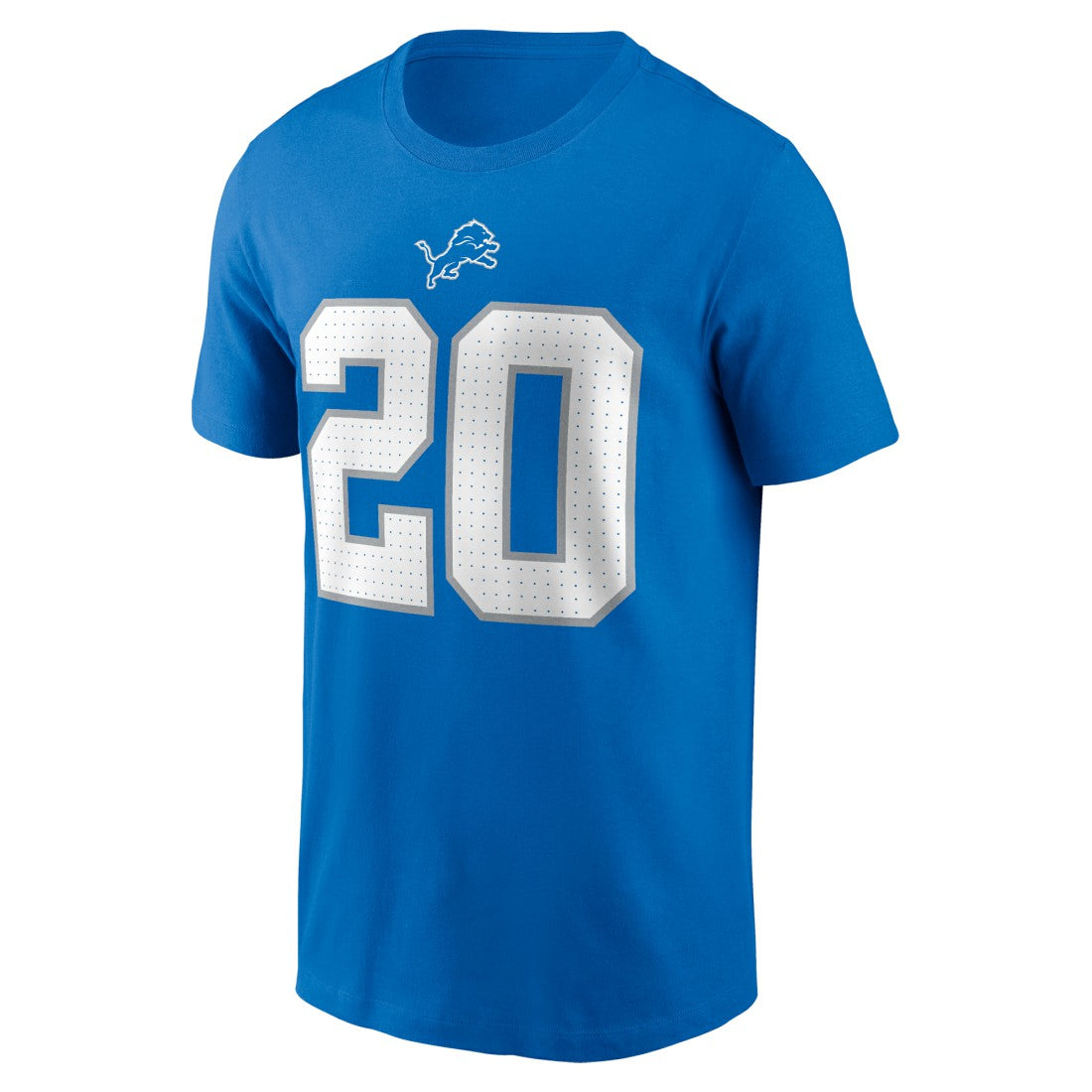 Barry Sanders Detroit Lions Retired Player Name & Number T-Shirt Blue