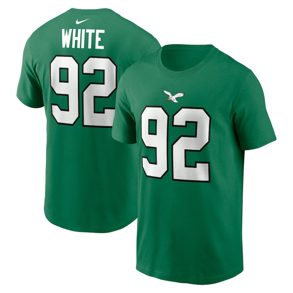 Reggie White Philadelphia Eagles Retired Player Name & Number T-Shirt Kelly Green