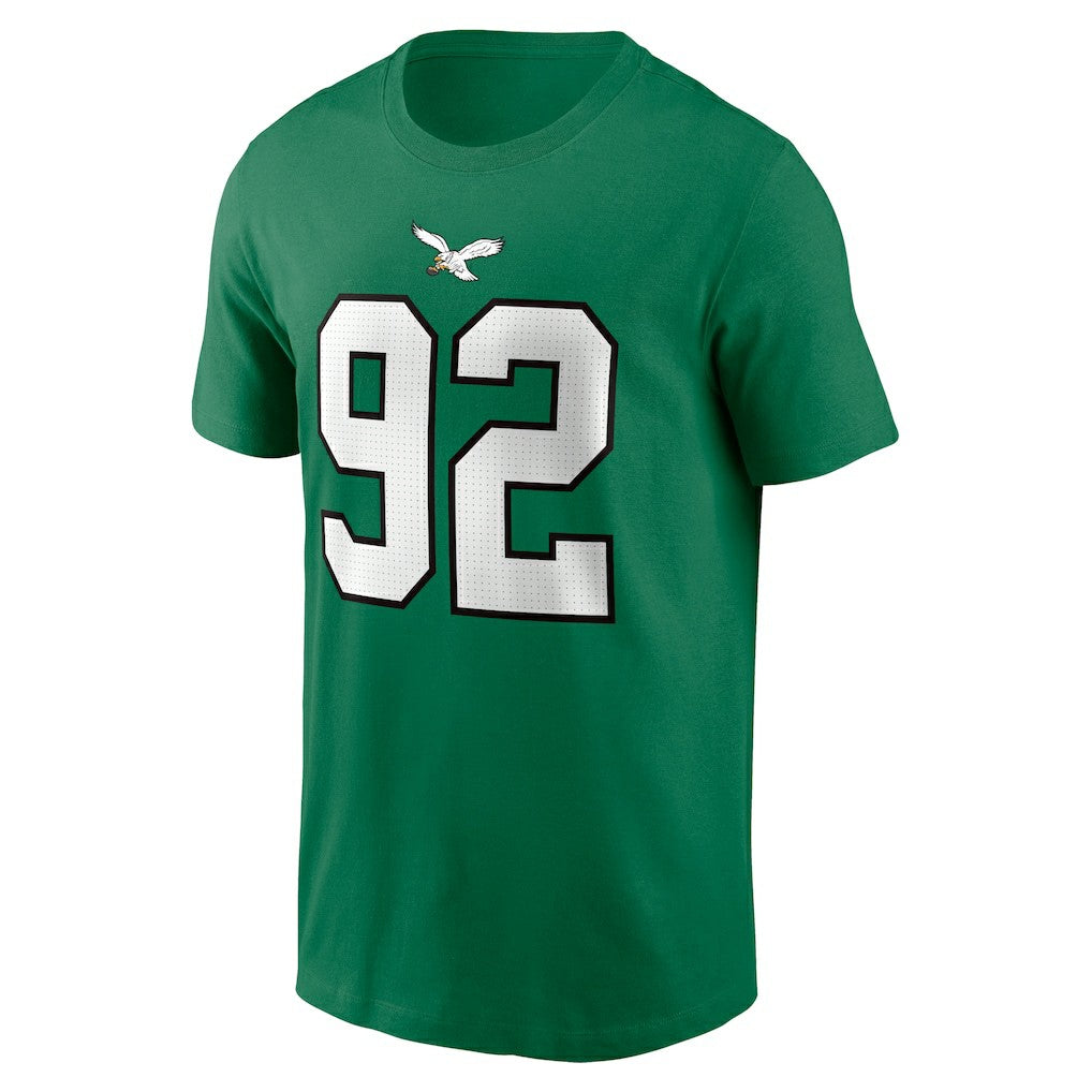 Reggie White Philadelphia Eagles Retired Player Name & Number T-Shirt Kelly Green