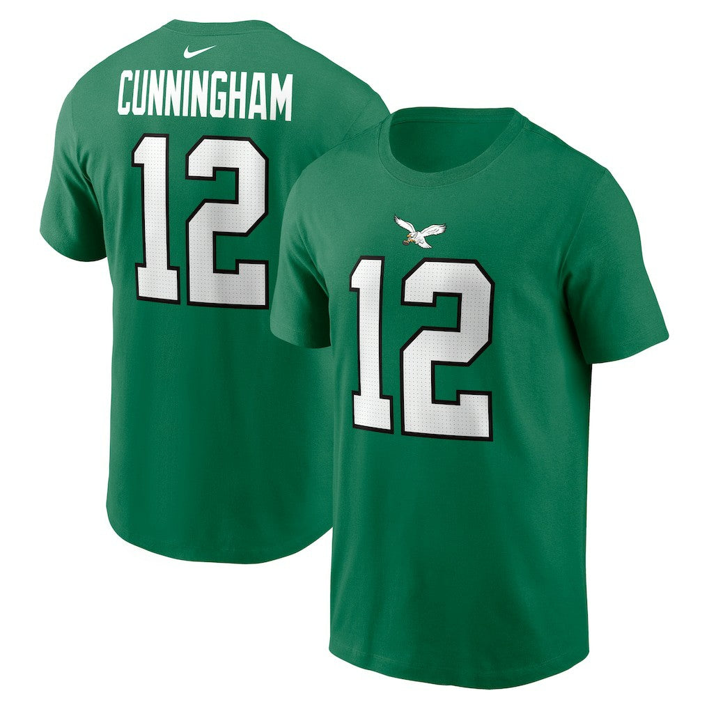 Randall Cunningham Philadelphia Eagles Retired Player Name & Number T-Shirt Kelly Green
