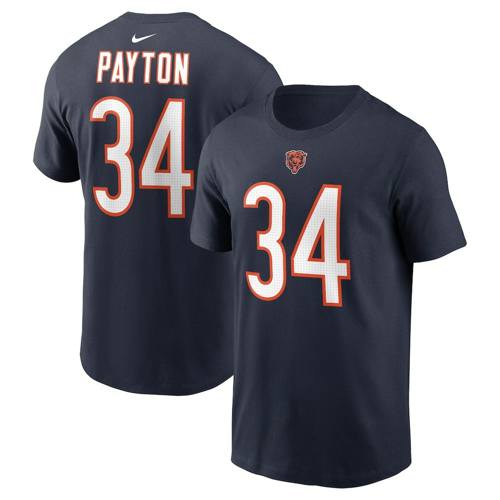 Walter Payton Chicago Bears Retired Player Name & Number T-Shirt Navy
