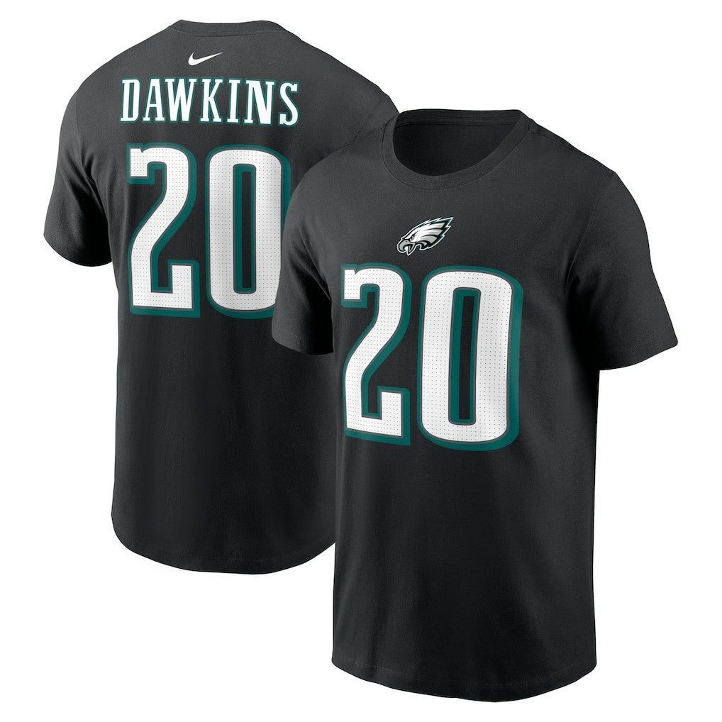 Brian Dawkins Philadelphia Eagles Retired Player Name & Number T-Shirt Black