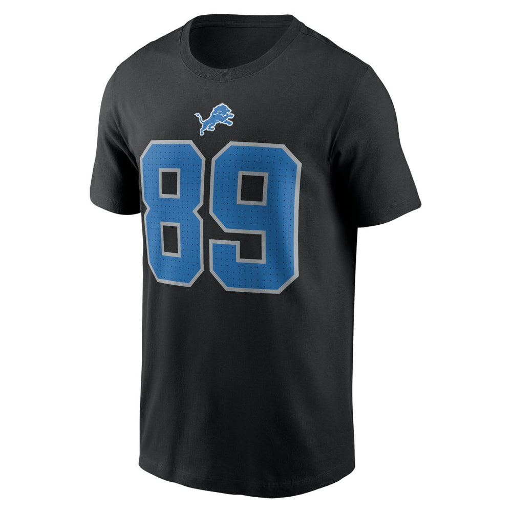 Dan Campbell Detroit Lions Retired Player Name & Number T-Shirt Black