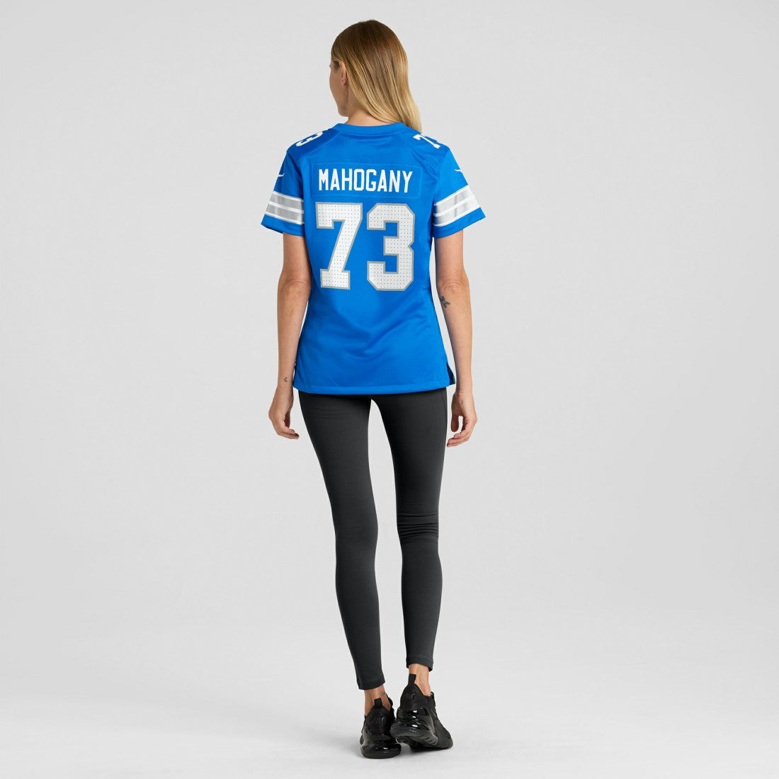 Christian Mahogany Detroit Lions Women's Team Game Jersey Blue