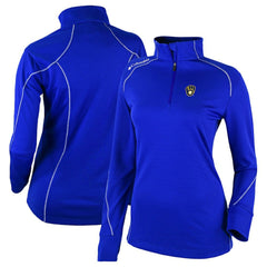 Milwaukee Brewers Columbia Women's Cooperstown Collection Shotgun 2.0 Omni-Wick Quarter-Zip Top - Royal Tops