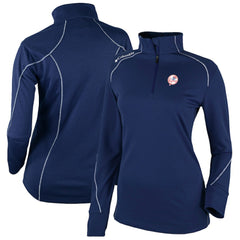 New York Yankees Columbia Women's Cooperstown Collection Shotgun 2.0 Omni-Wick Quarter-Zip Top - Navy Tops