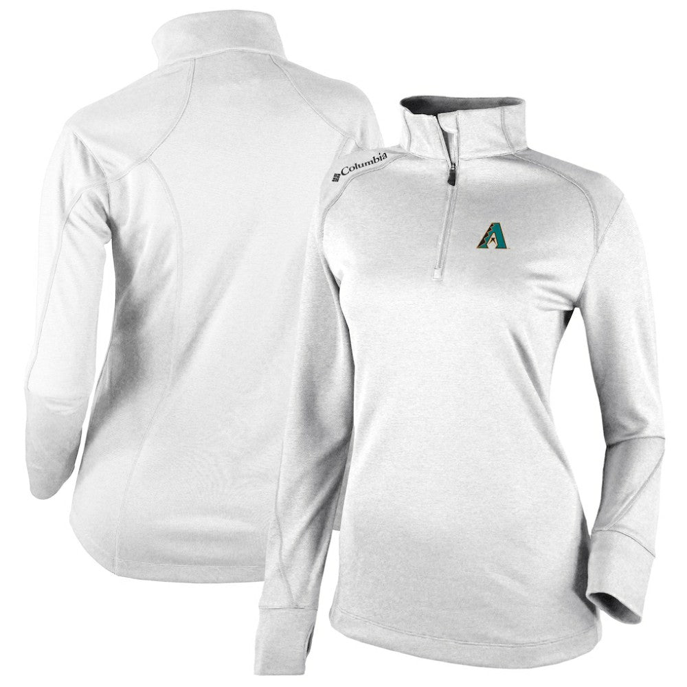 Arizona Diamondbacks Columbia Women's Cooperstown Collection Shotgun 2.0 Omni-Wick Quarter-Zip Top - White Tops
