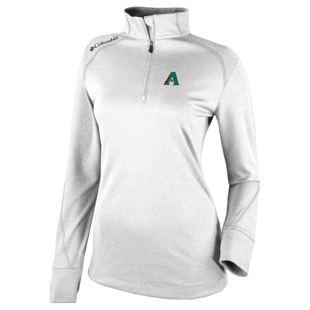 Arizona Diamondbacks Columbia Women's Cooperstown Collection Shotgun 2.0 Omni-Wick Quarter-Zip Top - White Tops