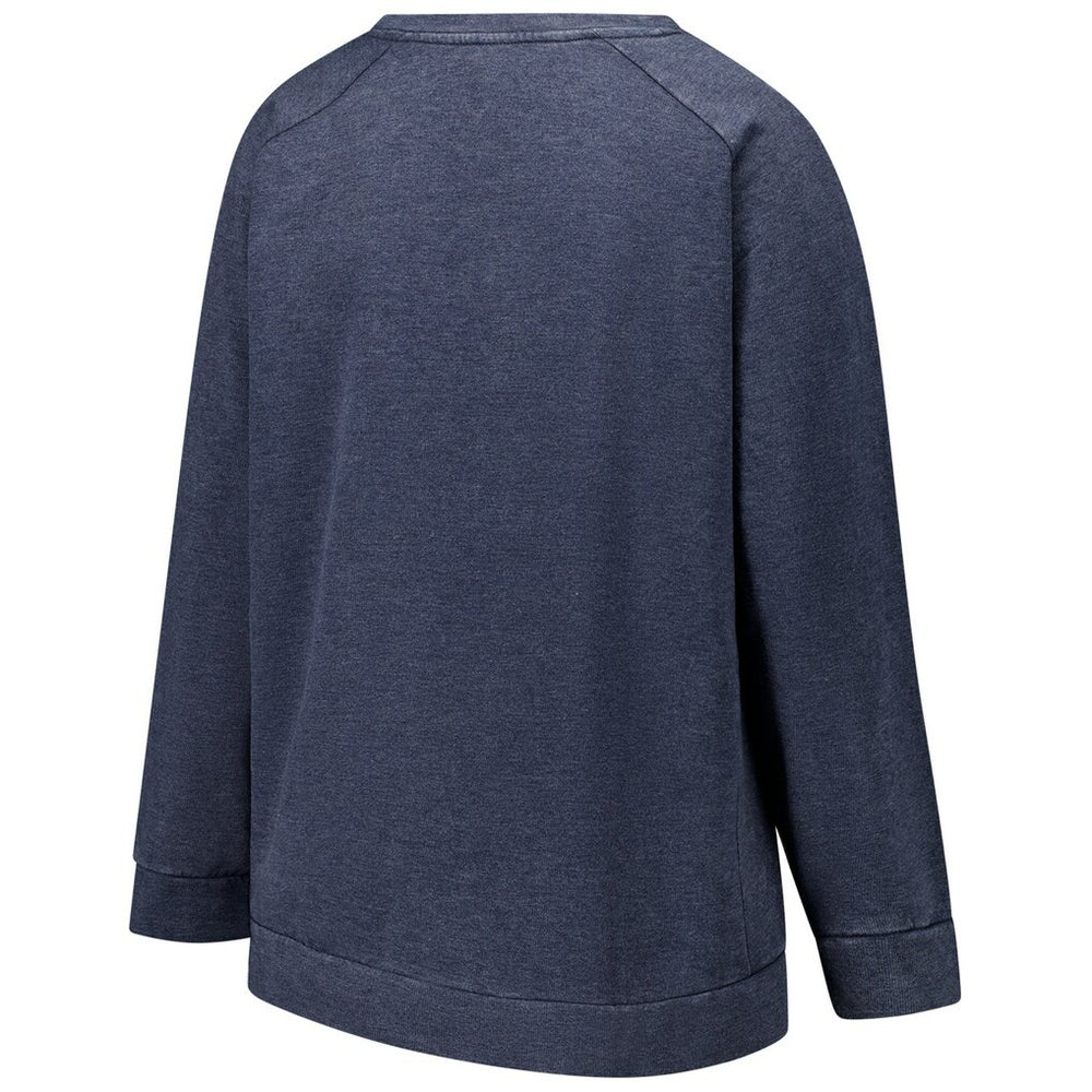 Dallas Cowboys Profile Women's Plus Size Acid Wash Raglan Sweatshirt Navy