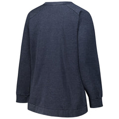 Chicago Bears Profile Women's Plus Size Acid Wash Raglan Sweatshirt Navy