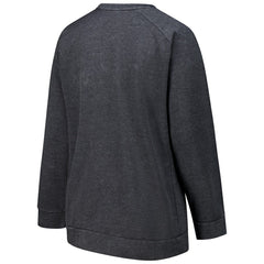 Cincinnati Bengals Profile Women's Plus Size Acid Wash Raglan Sweatshirt Charcoal