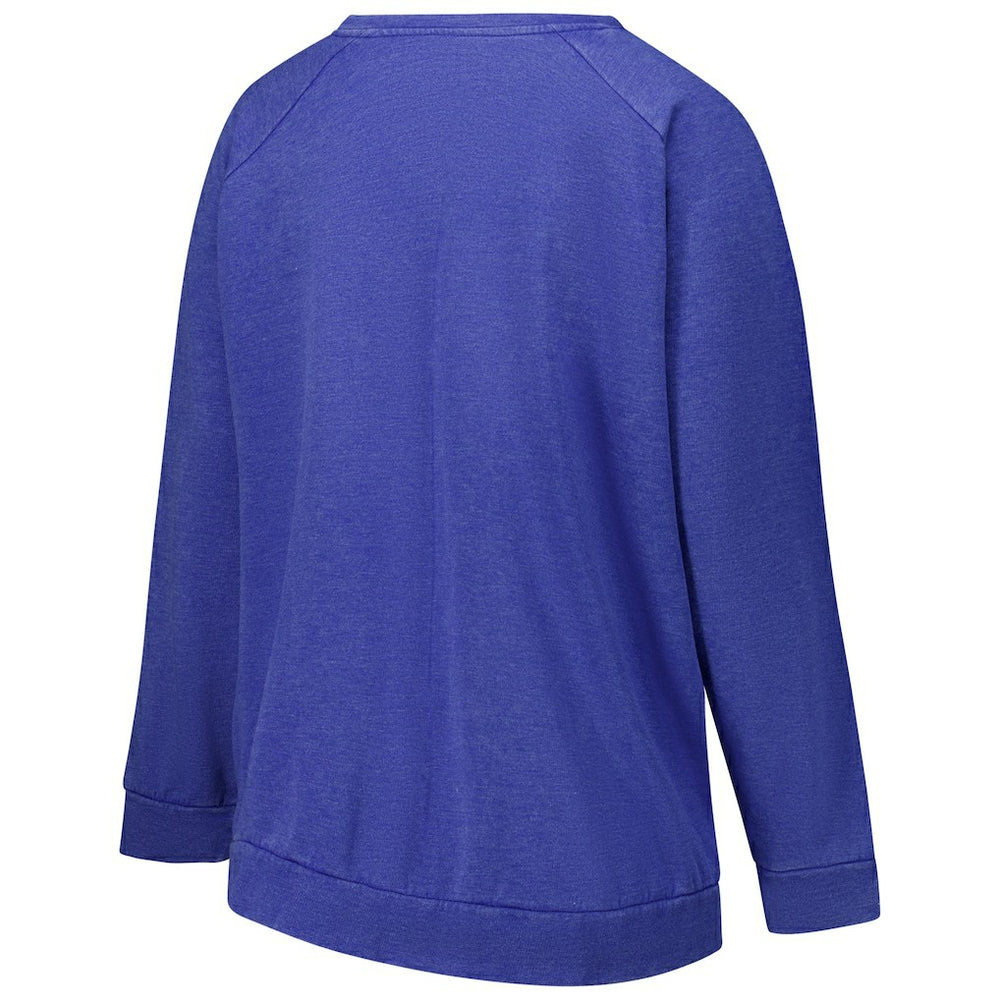 Indianapolis Colts Profile Women's Plus Size Acid Wash Raglan Sweatshirt Royal