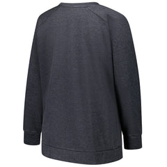 Miami Dolphins Profile Women's Plus Size Acid Wash Raglan Sweatshirt Charcoal