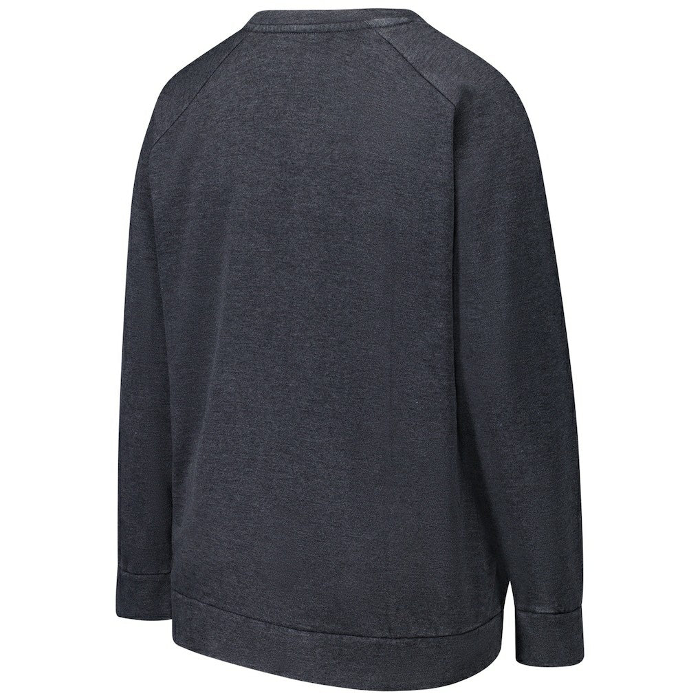 Baltimore Ravens Profile Women's Plus Size Acid Wash Raglan Sweatshirt Charcoal