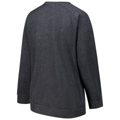 Detroit Lions Profile Women's Plus Size Acid Wash Raglan Sweatshirt Charcoal