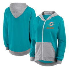 Miami Dolphins Women's Hit It Full-Zip Hoodie Aqua