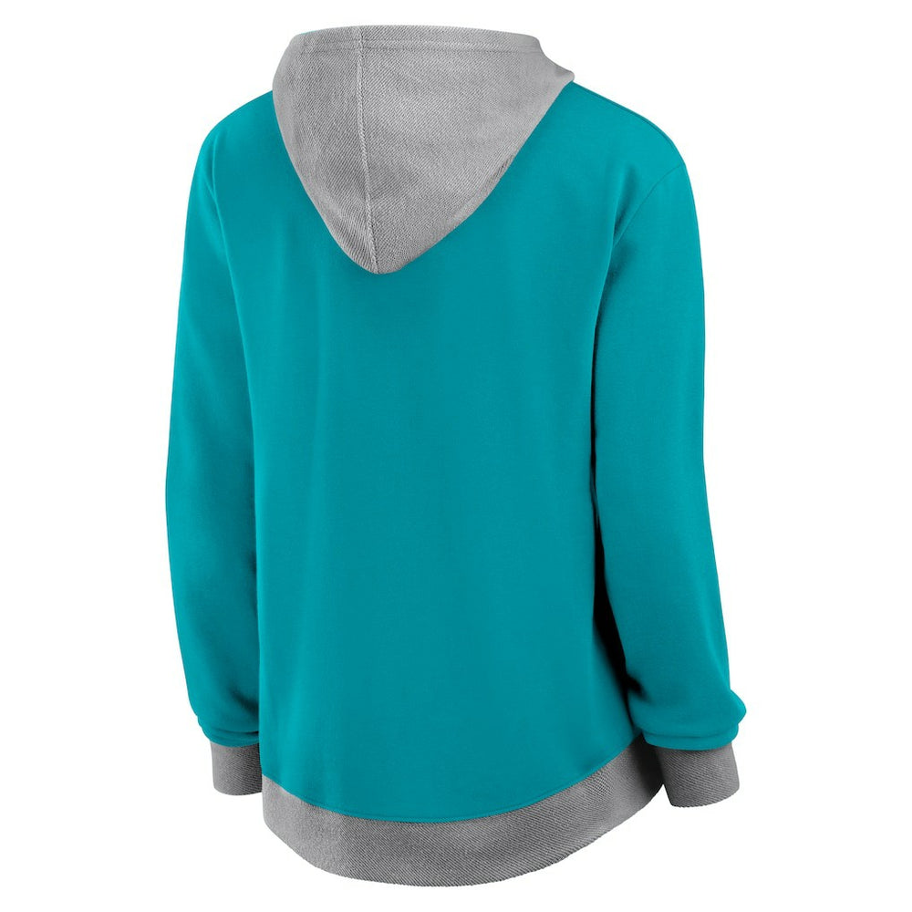 Miami Dolphins Women's Hit It Full-Zip Hoodie Aqua
