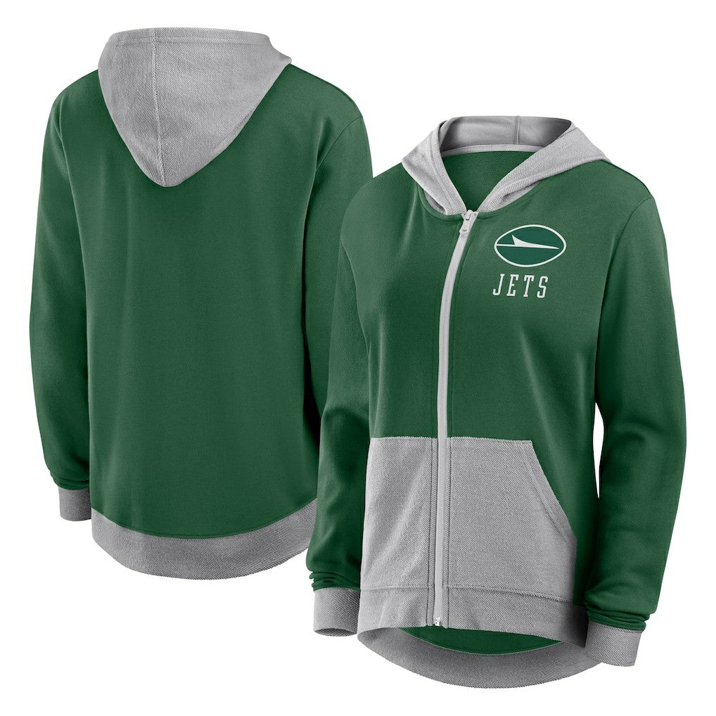 New York Jets Women's Hit It Full-Zip Hoodie Green