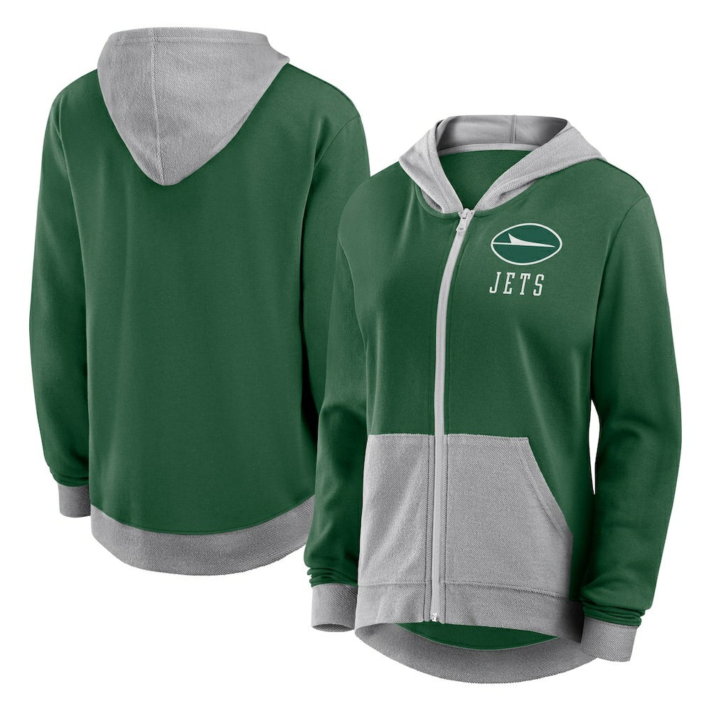 New York Jets Women's Hit It Full-Zip Hoodie Green