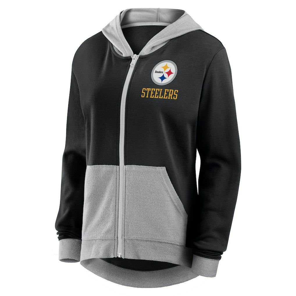 Pittsburgh Steelers Women's Hit It Full-Zip Hoodie Black