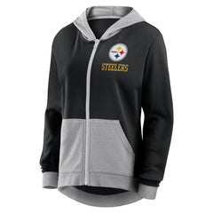 Pittsburgh Steelers Women's Hit It Full-Zip Hoodie Black