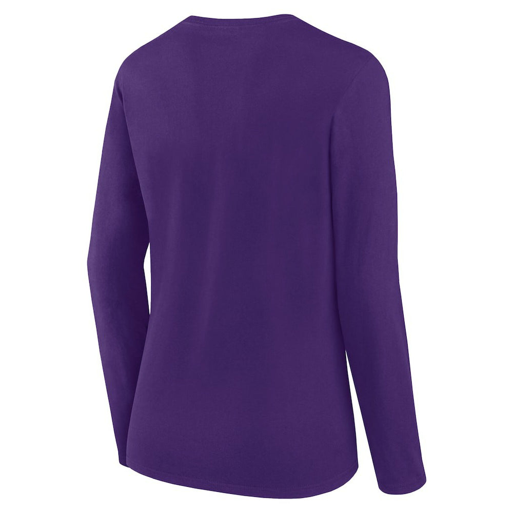 Minnesota Vikings Women's Long Sleeve Scoop Neck T-Shirt Purple