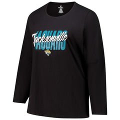 Jacksonville Jaguars Women's Long Sleeve Scoop Neck T-Shirt Black