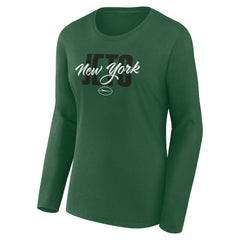 New York Jets Women's Long Sleeve Scoop Neck T-Shirt Green
