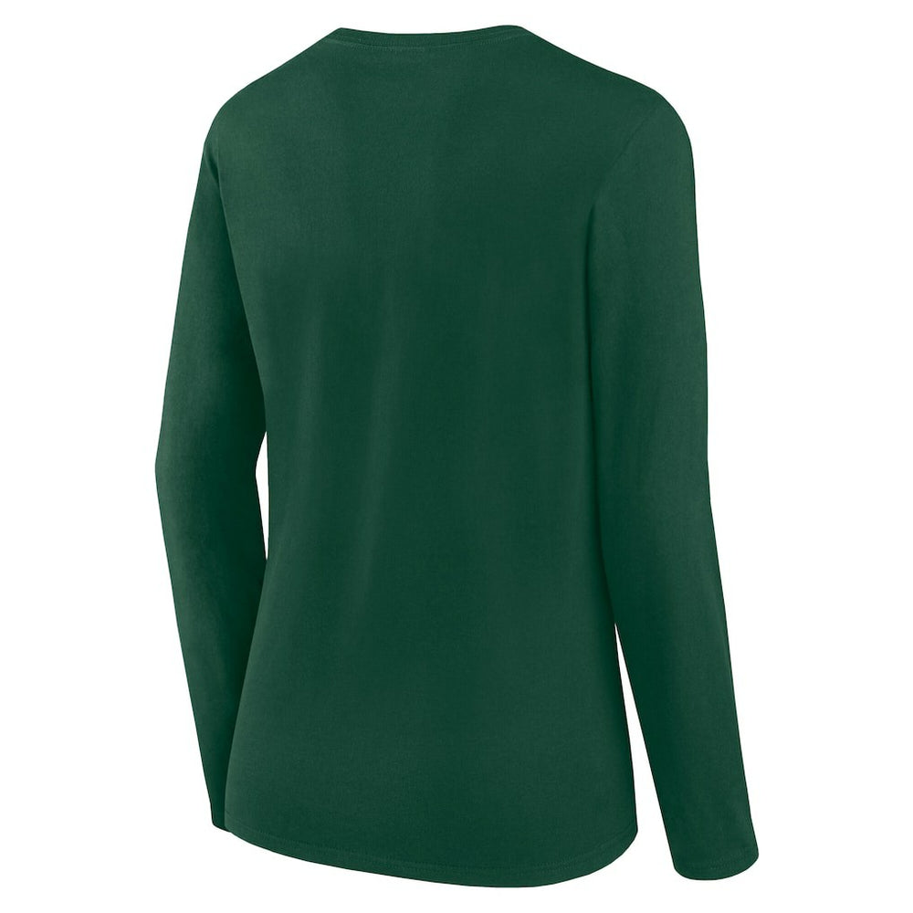 Green Bay Packers Women's Long Sleeve Scoop Neck T-Shirt Green