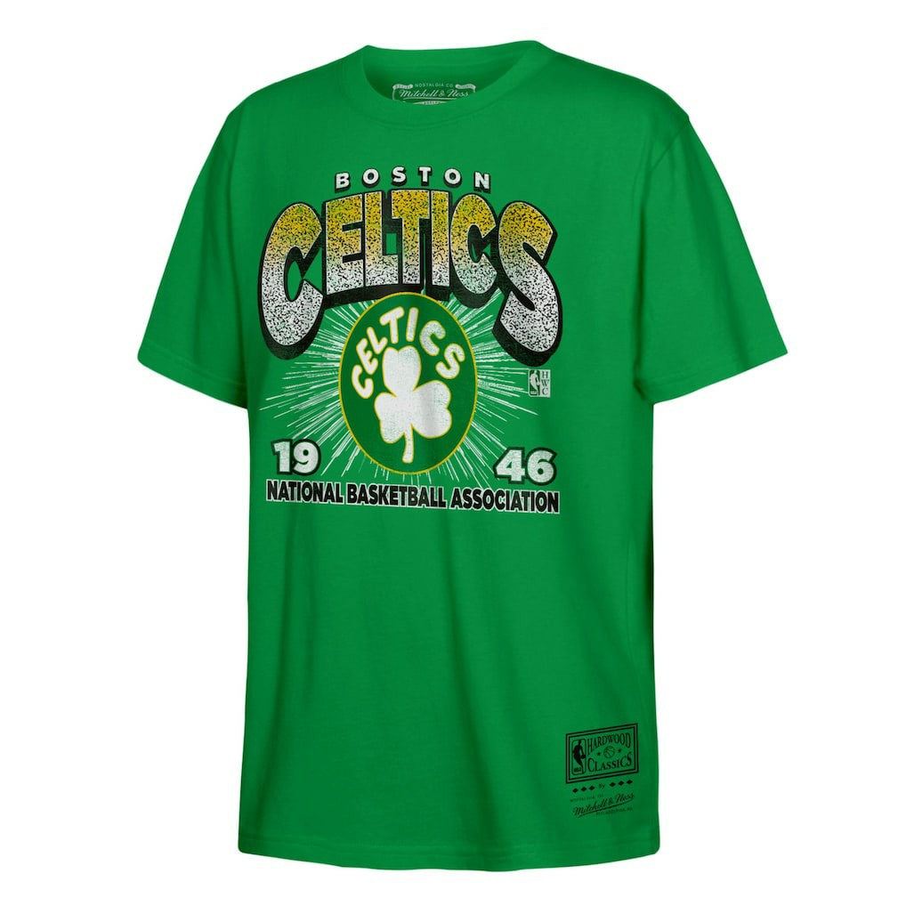 Boston Celtics Hardwood Classics Vintage Hoopster T-Shirt Kelly Green