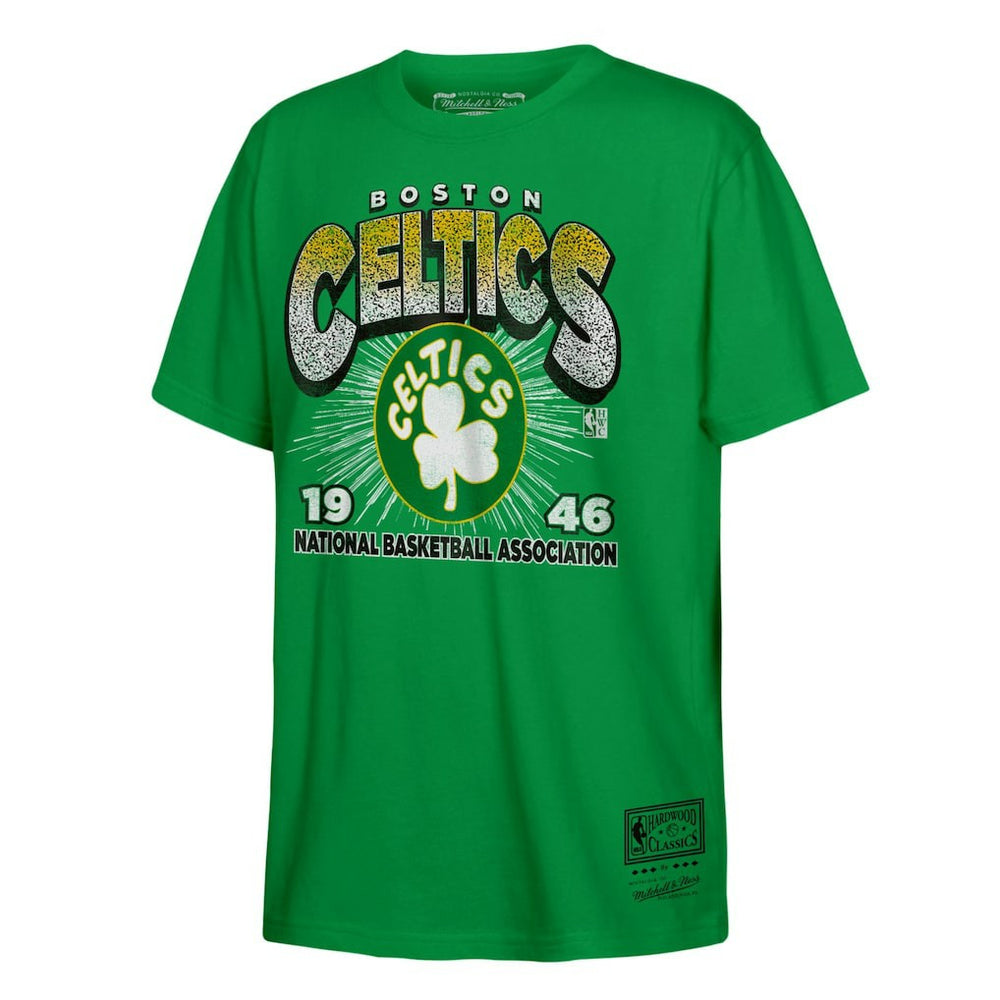 Boston Celtics Hardwood Classics Vintage Hoopster T-Shirt Kelly Green