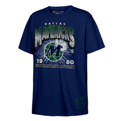 Dallas Mavericks Hardwood Classics Vintage Hoopster T-Shirt Navy