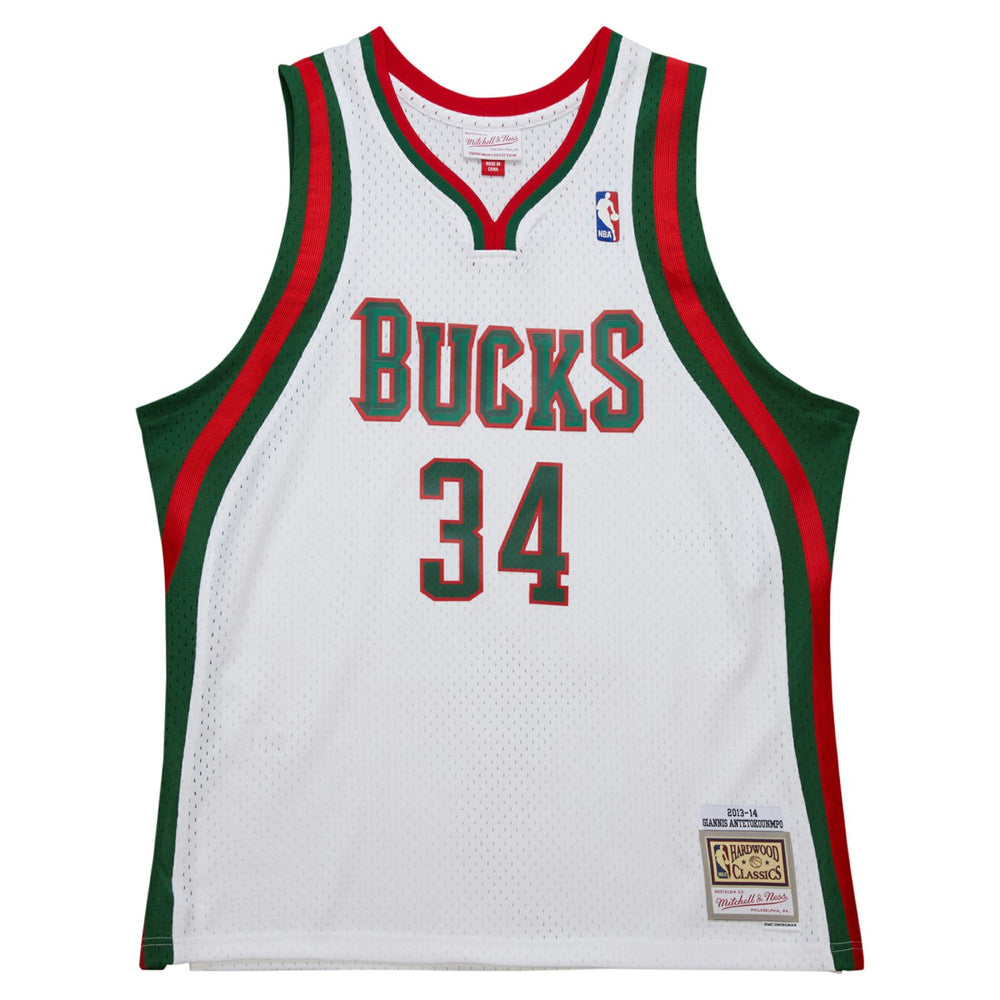 Giannis Antetokounmpo Milwaukee Bucks 2013/14 Hardwood Classics Swingman Jersey White