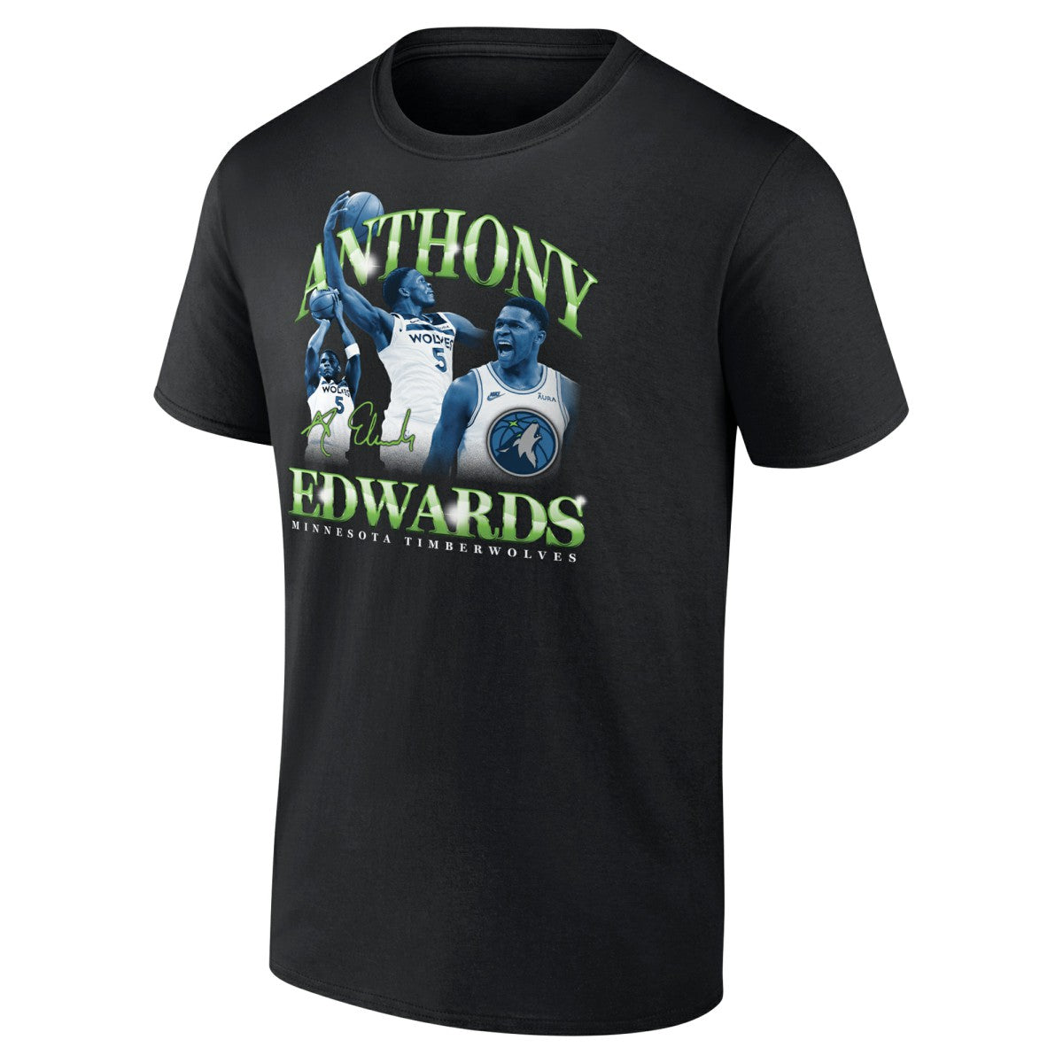 Anthony Edwards Minnesota Timberwolves Retro '90s T-Shirt Black