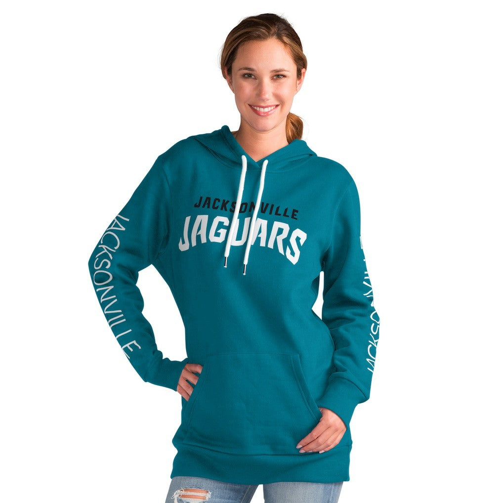 Jacksonville Jaguars G-III 4Her by Carl Banks Women's Extra Inning Pullover Hoodie Teal