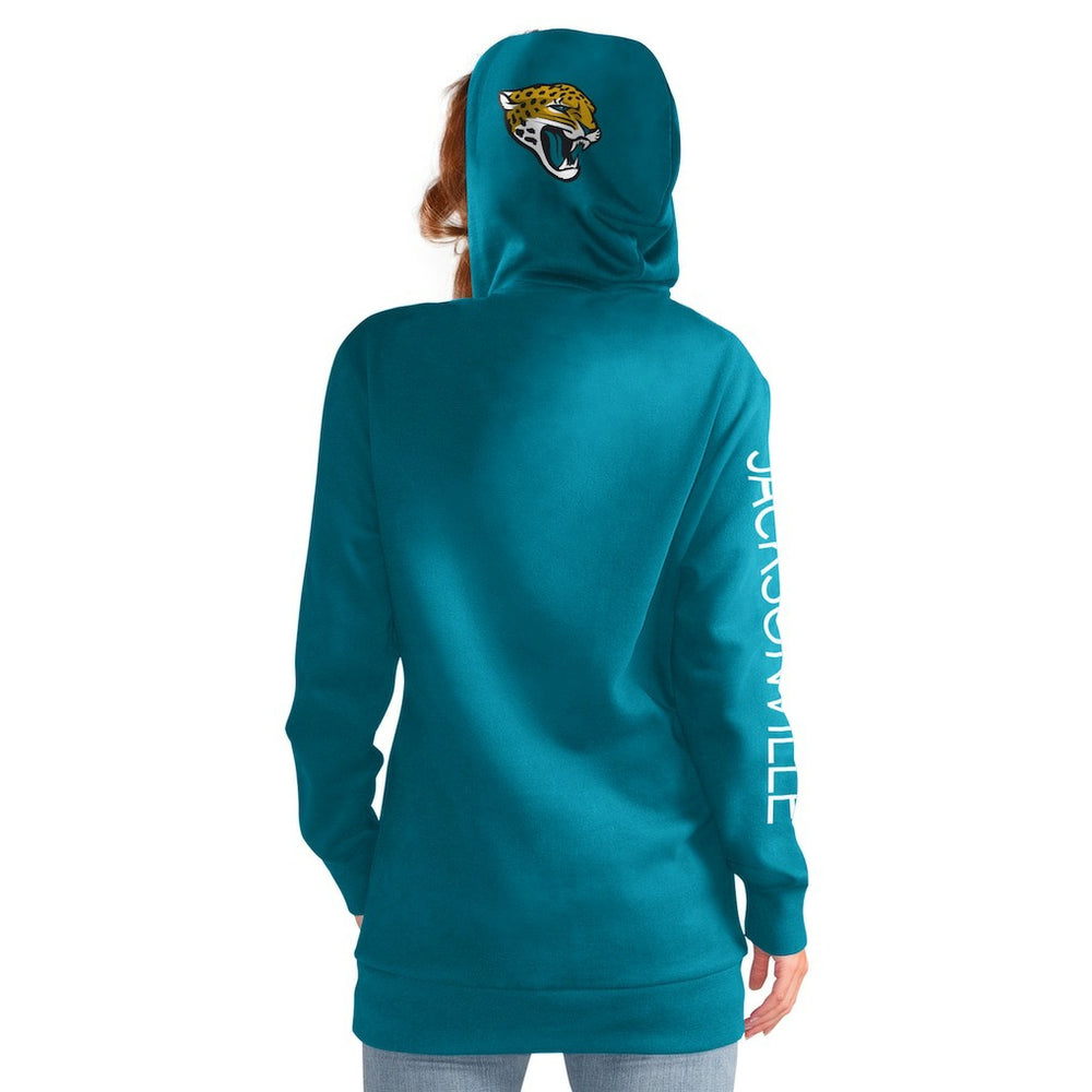 Jacksonville Jaguars G-III 4Her by Carl Banks Women's Extra Inning Pullover Hoodie Teal