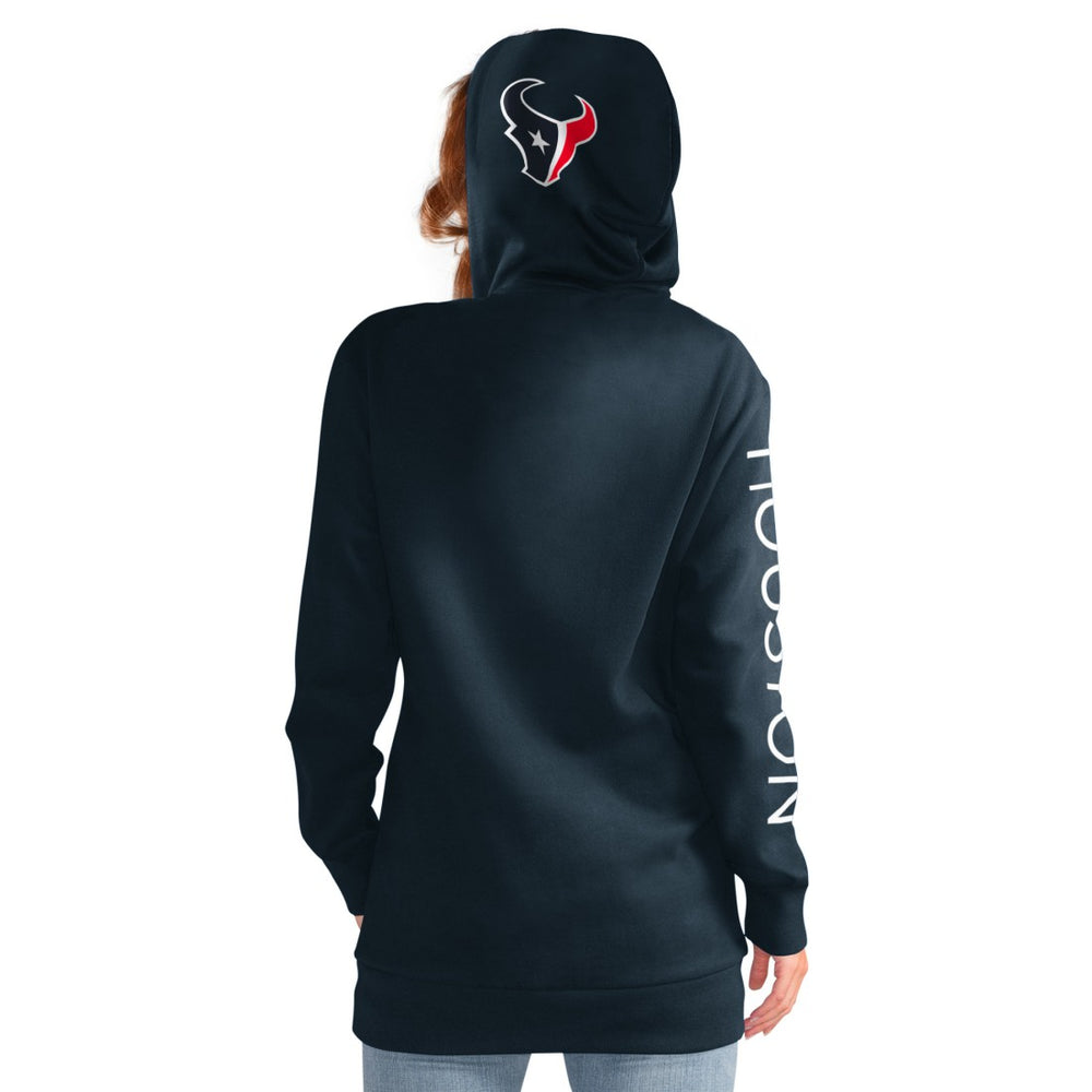 Houston Texans G-III 4Her by Carl Banks Women's Extra Inning Pullover Hoodie Navy