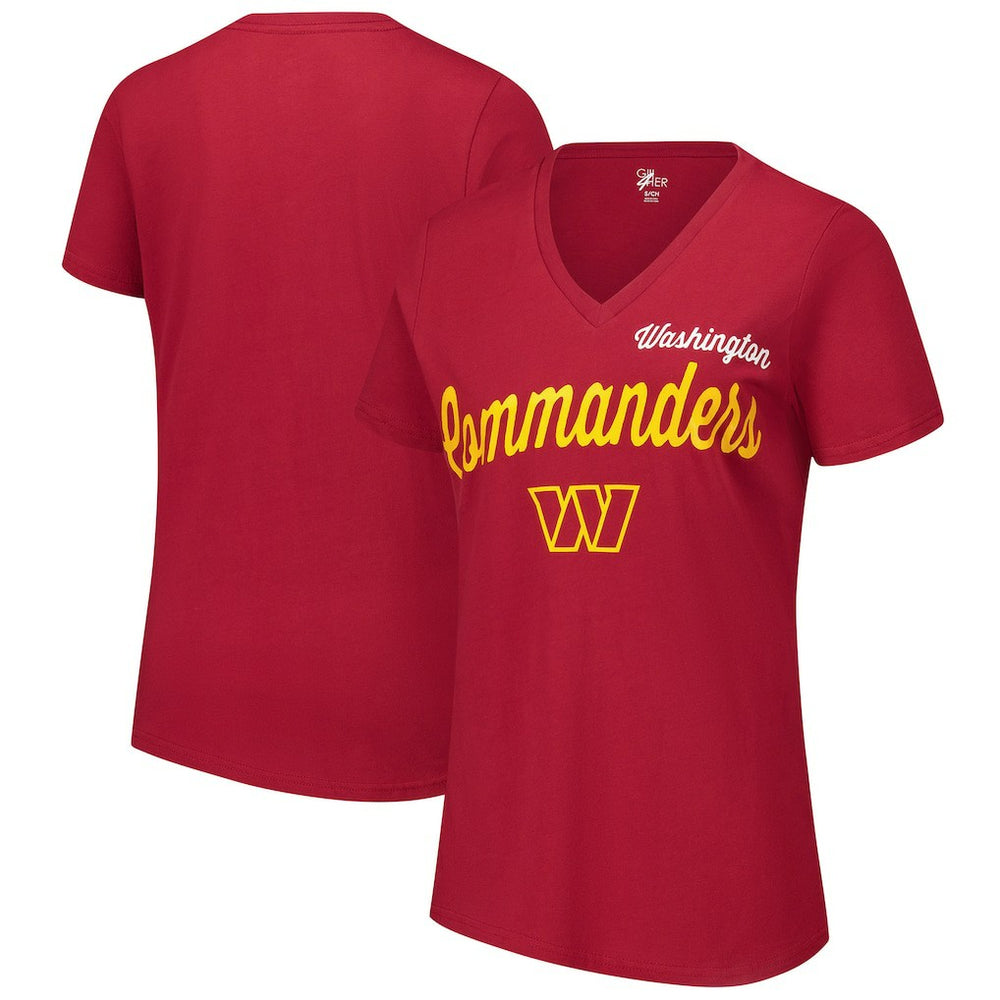 Washington Commanders G-III 4Her by Carl Banks Women's Post Season V-Neck T-Shirt Burgundy