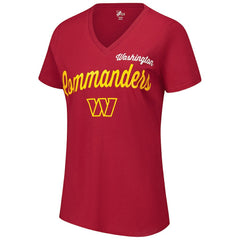 Washington Commanders G-III 4Her by Carl Banks Women's Post Season V-Neck T-Shirt Burgundy