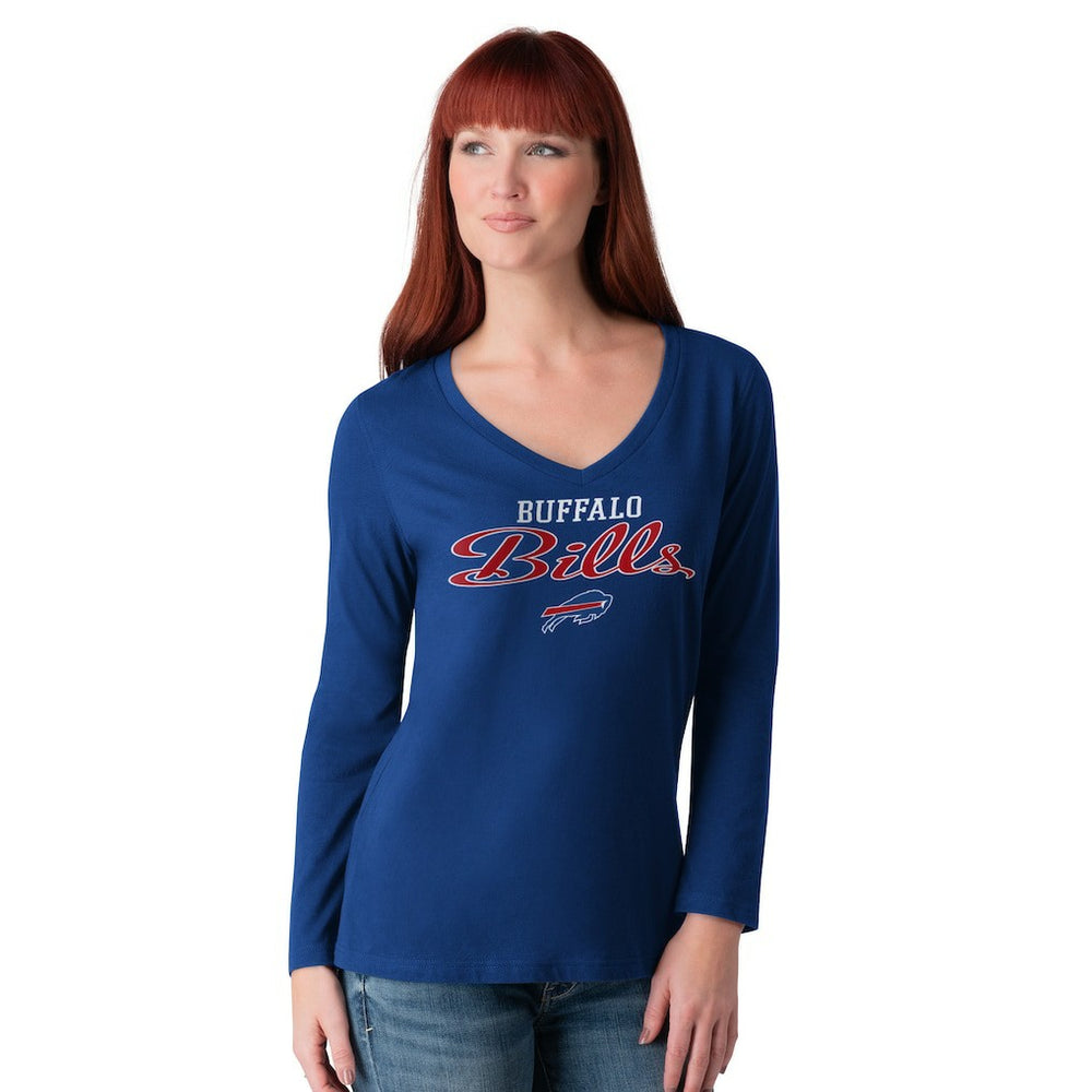 Buffalo Bills G-III 4Her by Carl Banks Women's Post Season Long Sleeve V-Neck T-Shirt Royal