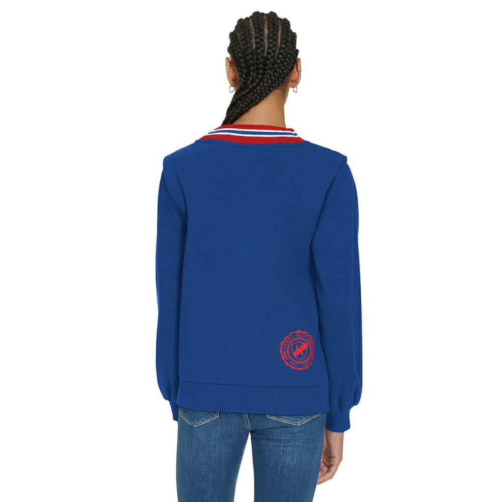 Buffalo Bills Tommy Hilfiger Women's Alice V-Neck Pullover Sweatshirt Royal