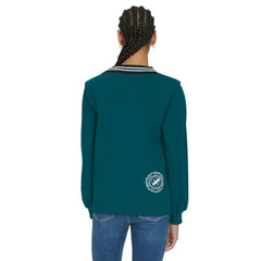 Philadelphia Eagles Tommy Hilfiger Women's Alice V-Neck Pullover Sweatshirt Midnight Green