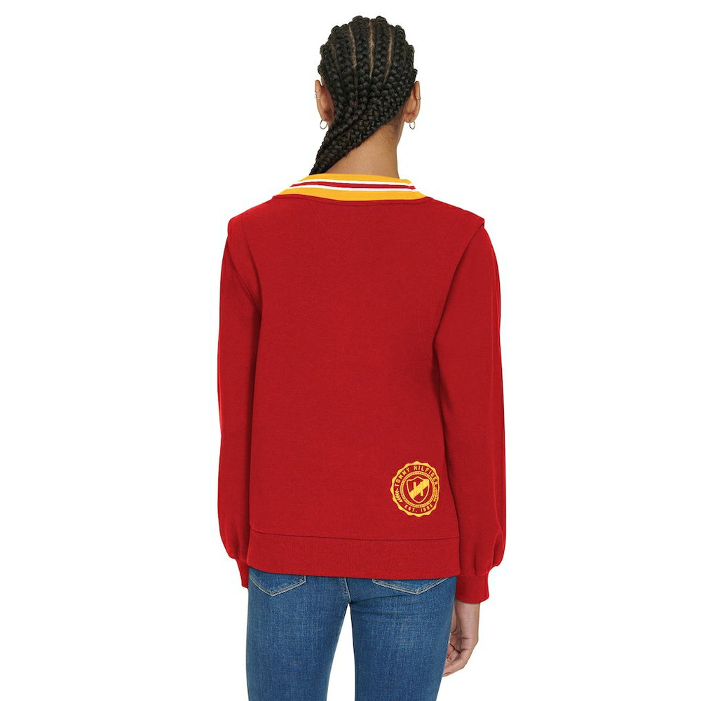 Kansas City Chiefs Tommy Hilfiger Women's Alice V-Neck Pullover Sweatshirt Red
